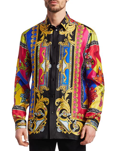 versace men's shirts|versace collection men shirt sale.